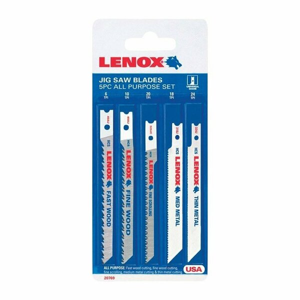 Lenox Blades JIG SAW U 5 Piece Kit 20769